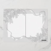 Frohe und helle Weihnachtsgrün Folien Feiertagspostkarte (Rückseite)