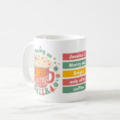 Frohe und helle Weihnachtskaffee Kaffeetasse (Vorderseite Links)