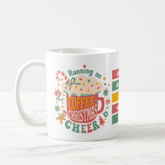 Frohe und helle Weihnachtskaffee Kaffeetasse (Links)