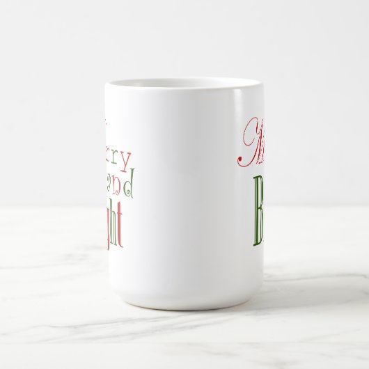 Frohe und helle Weihnachtskaffee-Tasse Kaffeetasse (Mittel)