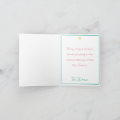 Frohe und helle Weihnachtskarte Dankeskarte (Innenseite)