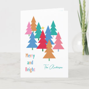 Frohe und helle Weihnachtskarte Dankeskarte