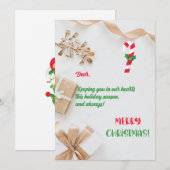 Frohe und helle Weihnachtskarte Dankeskarte (Vorne/Hinten)