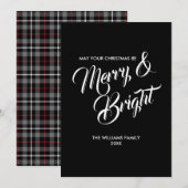 Frohe und helle Weihnachtskarte Feiertagskarte (Vorne/Hinten)