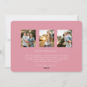 Frohe und helle Weihnachtskarte Feiertagskarte (Rückseite)