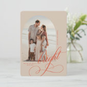 Frohe und helle Weihnachtskarte Feiertagskarte (Stehend Vorderseite)