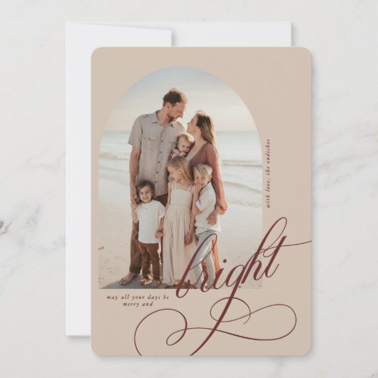 Frohe und helle Weihnachtskarte Feiertagskarte (Vorderseite)