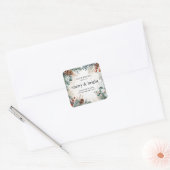 Frohe und helle Weihnachtskerzensticker Quadratischer Aufkleber (Umschlag)