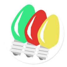 Frohe und helle Weihnachtsleuchten Aufkleber