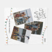 Frohe und helle Weihnachtsleuchten Drei Foto Fleecedecke (Vorderseite (Horizontal))