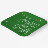 Frohe und helle Weihnachtsleuchten Grün Pappteller (Gewinkelt)