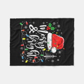 Frohe und helle Weihnachtsleuchten Weihnachten Wei Fleecedecke (Vorderseite (Horizontal))