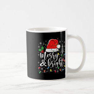 Frohe und helle Weihnachtsleuchten Weihnachten Wei Kaffeetasse