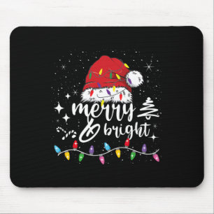 Frohe und helle Weihnachtsleuchten Weihnachten Wei Mousepad