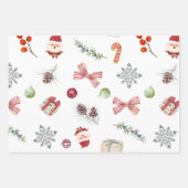 Frohe und helle Weihnachtsschmuck Geschenkpapier Set (Vorderseite 2)