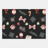 Frohe und helle Weihnachtsschmuck Geschenkpapier Set (Vorderseite)