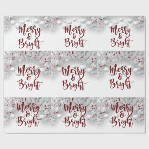 Frohe und helle Weihnachtsschmuckpapier Geschenkpapier