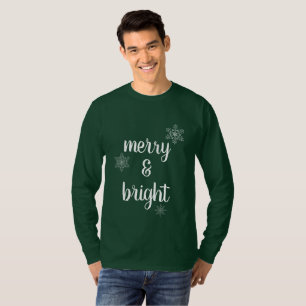Frohe und helle Weihnachtsschneeflocken T-Shirt