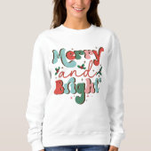 Frohe und helle, weiße Sweatshirt (Vorderseite)