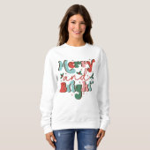Frohe und helle, weiße Sweatshirt (Vorne ganz)