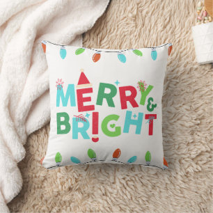 Frohe und helle Whimsical Weihnachtskissen Kissen