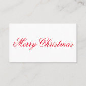 Frohe und herzliche Weihnachten Visitenkarte (Rückseite)