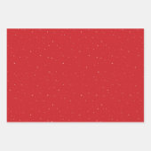 Frohe und leuchtend rote Weihnachtssterne karierte Geschenkpapier Set (Vorderseite 2)