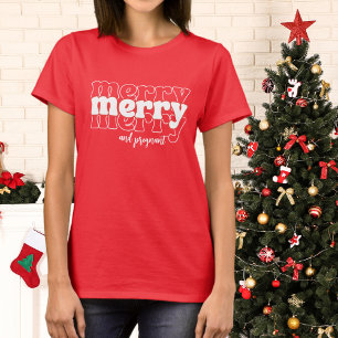 Frohe und schwangere Weihnachtsschwangerschaft Ank T-Shirt