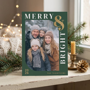 Frohe und strahlende moderne Weihnachtsfotos - Grü Feiertagskarte
