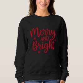 Frohe und strahlende Typografie-Weihnachts-Sweatsh Sweatshirt