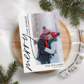Frohe und Verheiratete Foto Weihnachtskarte Feiertagskarte