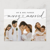 Frohe und Verheiratete Herzschrift Weihnachten Fot (Vorderseite)