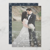 Frohe und Verheiratete Neuvermählte Feiertagskarte (Vorne/Hinten)