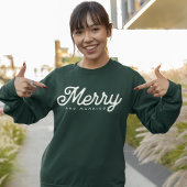 Frohe und Verheiratete Schrift individuell Sweatshirt