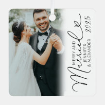 Frohe und Verheiratete Weihnachten im Foto