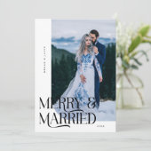 Frohe und Verheiratete Weihnachten Neuvermähltes F (Stehend Vorderseite)