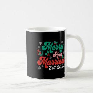 Frohe und Verheiratete Weihnachten Retro Couple Ma Kaffeetasse