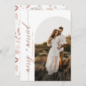 Frohe und Verheiratete Weihnachten Terracotta Foto (Vorne/Hinten)