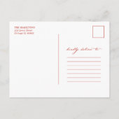 Frohe und Verheiratete Weihnachtsankündigung Feiertagspostkarte (Rückseite)