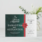 Frohe und Verheiratete Weihnachtsfeier Einladung (Stehend Vorderseite)