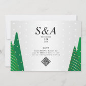 Frohe und Verheiratete Weihnachtsfeier Einladung (Rückseite)