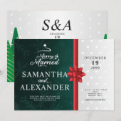 Frohe und Verheiratete Weihnachtsfeier Einladung (Vorne/Hinten)