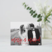 Frohe und Verheiratete Weihnachtsfeiertage Feiertagspostkarte (Stehend Vorderseite)