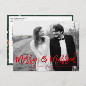 Frohe und Verheiratete Weihnachtsfeiertage Feiertagspostkarte (Vorne/Hinten)