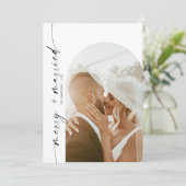 Frohe und Verheiratete Weihnachtskarte, Arch-Foto Einladung (Stehend Vorderseite)