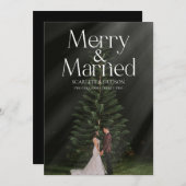 Frohe und Verheiratete Weihnachtskarte Einladung (Vorne/Hinten)
