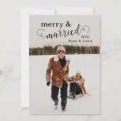 Frohe und Verheiratete Weihnachtskarte Feiertagskarte (Vorderseite)