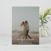 Frohe und Verheiratete Weihnachtskarte Feiertagskarte (Stehend Vorderseite)