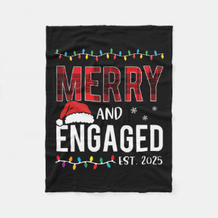 Frohe und Verlobte Red Kariert Matching Christma 2 Fleecedecke