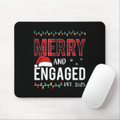 Frohe und Verlobte Red Kariert Matching Christma 2 Mousepad (Mit Mouse)